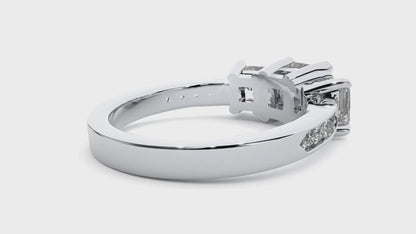 Three Stone Ring With Sides