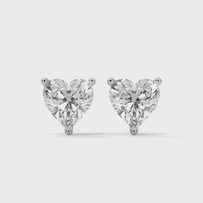 Lovely Heart Stud Earrings