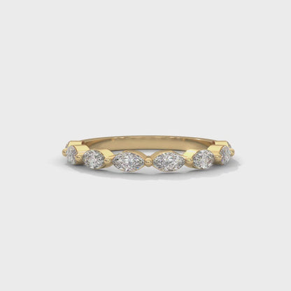 Marquise Half Eternity Band