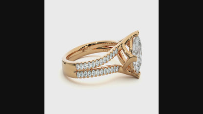 Double Lined Solitaire Ring