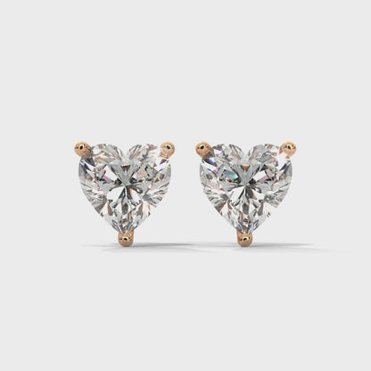 Lovely Heart Stud Earrings