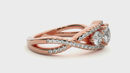 Triplet Side Stone Ring