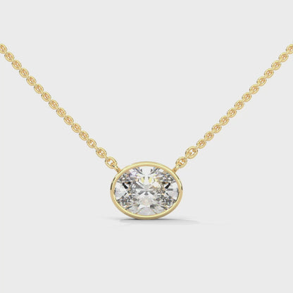 Crestora Oval Pendant With Chain