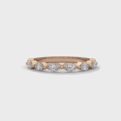 Marquise Half Eternity Band