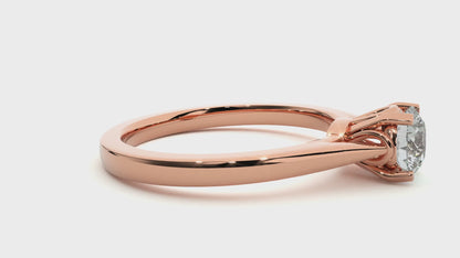 Crowned Solitaire Ring