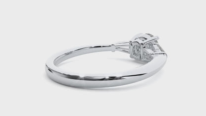 Feather Solitaire Ring
