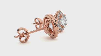 Vintage Halo Studs Earrings