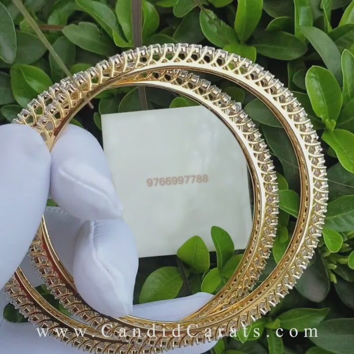 Load video: Labgrown Diamond Bangles 10 cents each