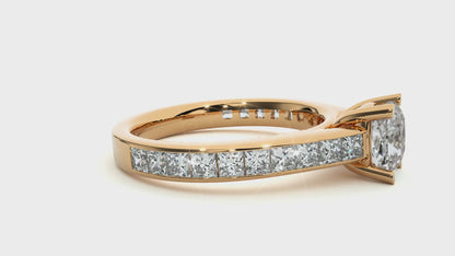 Velvet Cushion Side Stone Ring