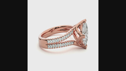 Double Lined Solitaire Ring