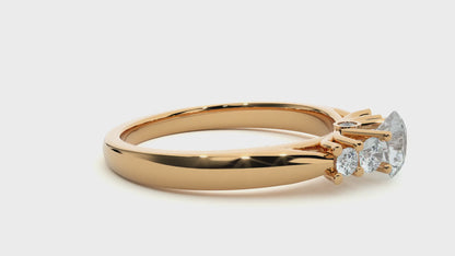 Starlight Side Stone Ring