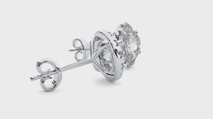 Vintage Halo Studs Earrings
