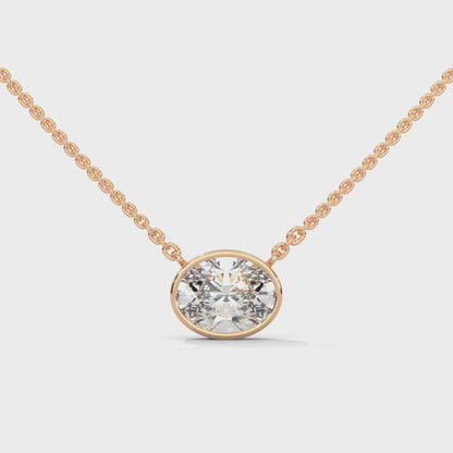 Crestora Oval Pendant With Chain