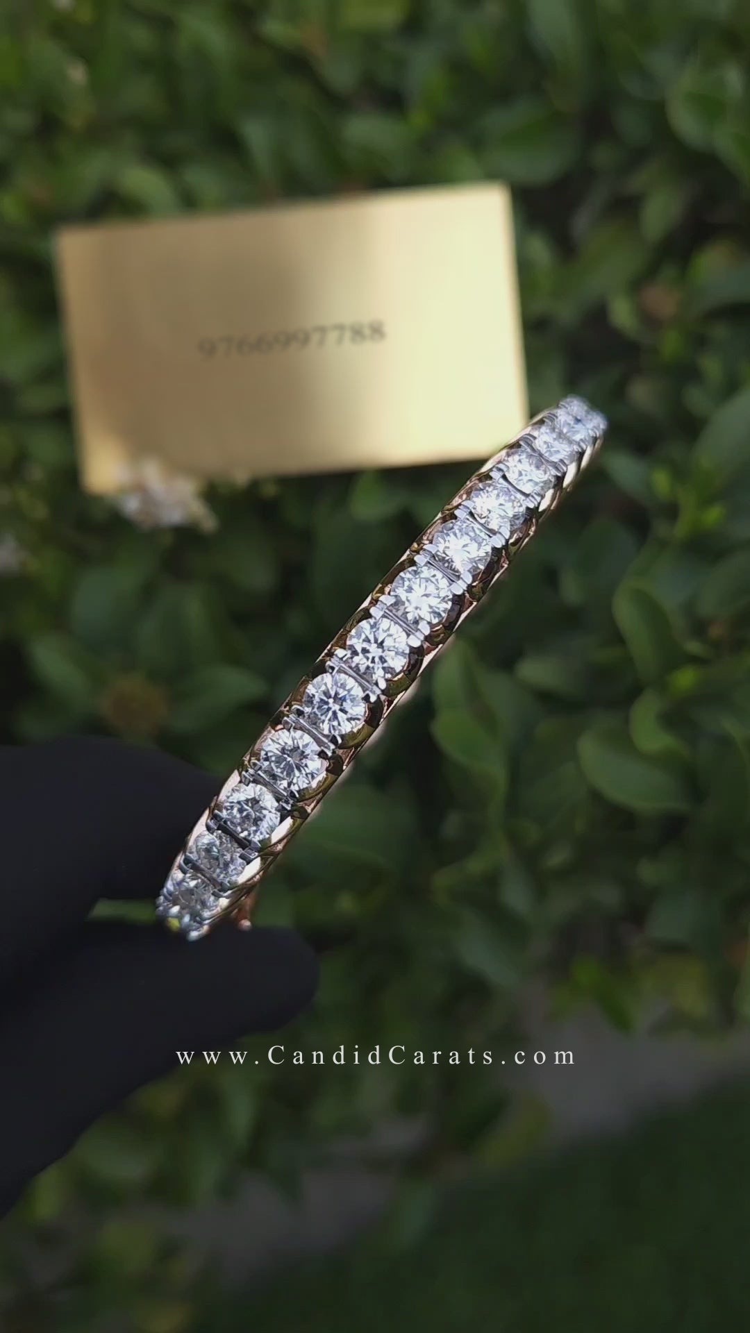 Load video: Labgrown Diamond Bangle 50 cents