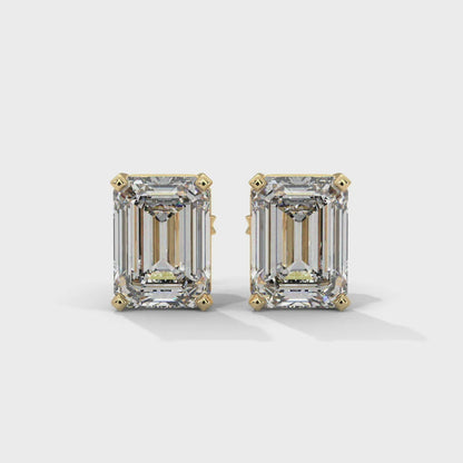 Althea Emerald Cut Stud Earrings