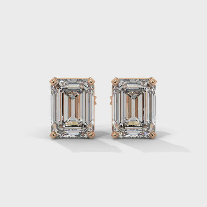 Althea Emerald Cut Stud Earrings