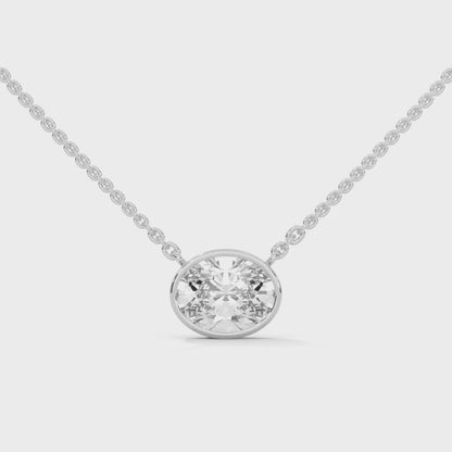 Crestora Oval Pendant With Chain