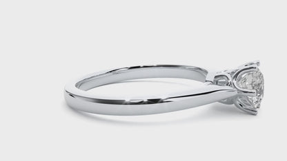 Crowned Solitaire Ring