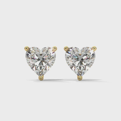 Lovely Heart Stud Earrings
