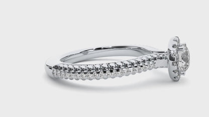 Multi Halo Soitaire Ring