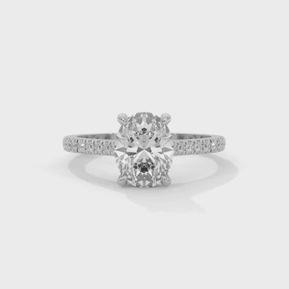 Allure Oval Side Stone Ring
