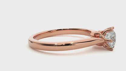 Crowned Solitaire Ring