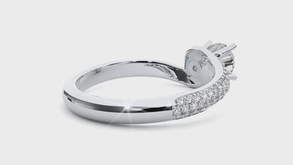 Curly Band Solitaire Ring