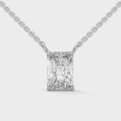 Veloura Emerald Cut Pendant With Chain