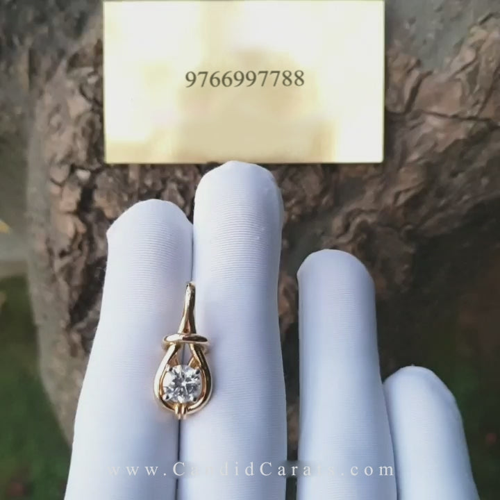 Load video: Round Labgrown Pendant 1ct