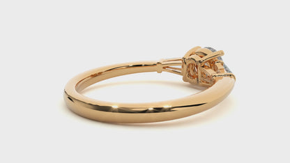Feather Solitaire Ring