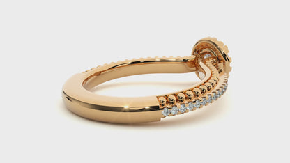 Multi Halo Soitaire Ring