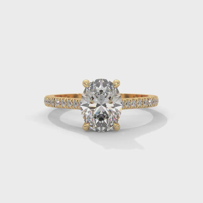 Allure Oval Side Stone Ring