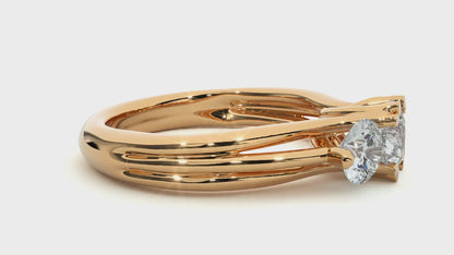 Triad Solitaire Ring