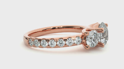 Bridal Three Stone Ring