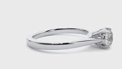Crowned Solitaire Ring