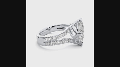 Double Lined Solitaire Ring