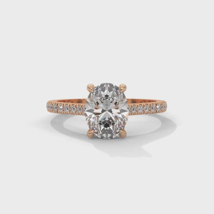 Allure Oval Side Stone Ring